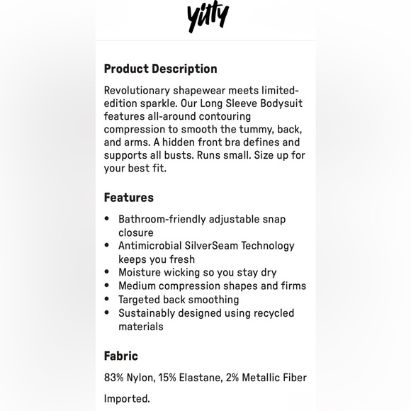 Fabletics + Yitty Nearly Naked Luxe Shapewear LS Bodysuit | XS-S| Wine Glitter - Picture 7 of 9